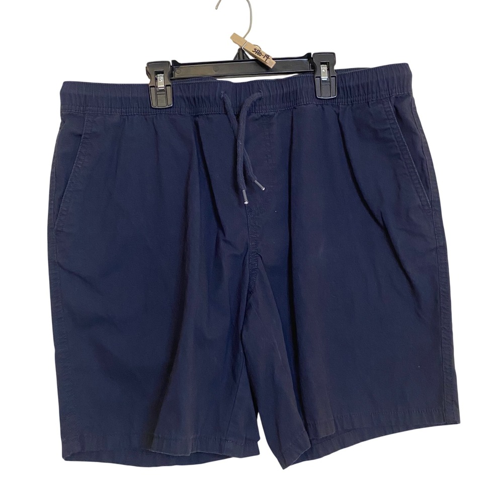 HM Mens Navy Blue Regular Fit Cotton Drawstring Pull On Shorts L 0942455 3